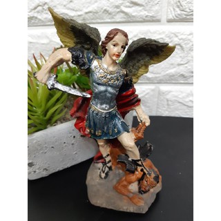 6 inch Poly resin ST. MICHAEL THE ARCHANGEL