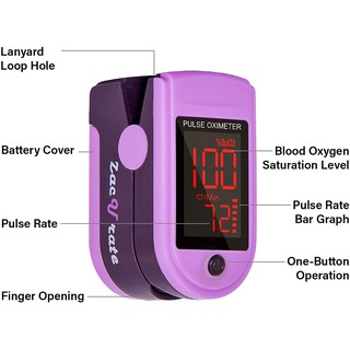 Zacurate Pro Series 500DL Fingertip Pulse Oximeter Blood Oxygen Saturation Monitor, Mystic Purple (2)