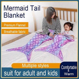 Knitted Mermaid Tail Blanket Soft Nap Mermaid Woolen Blanket for Kids and Adults fzc004