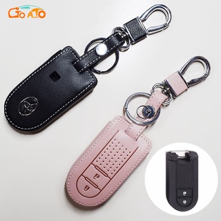 GTIOATO For Toyota Wigo Rush Leather Key Cover Car Remote Key Protector Holder