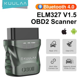 KUULAA ELM327 V1.5 OBD2 Scanner Bluetooth 4.0 OBD 2 Car Diagnostic Tool for IOS Android PC ELM 327 Scanner OBDII Reader (1)
