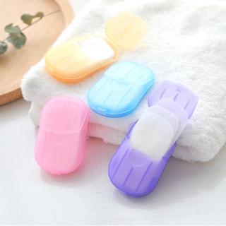 20Pieces/Box Disposable Portable Mini Soapy Paper Washing Hand Bath Clean Travel Health Antibacterial Soap (2)