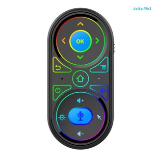 BTM IR Learning Backlit Air Mouse Smart Voice Remote Control Rechargeable Air Mouse 2.4G Backlit Voice Remote Control