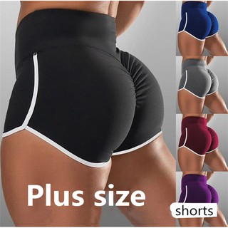 New Plain Yoga Shorts Womens Gym Sports Casual Yoga Dance Cycle Sport Fitness Stretch Mini Shorts Slim High Waist