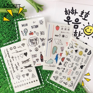 South Koreacartoon Tattoo Stickers Cute Long-Lasting Waterproof Ins Girl Heart Tattoo Stickers LK