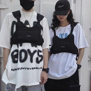 HH Fashion Men's Multi-pocket Chest Bag Strap Vest Unisex Bag Hip Hop Streetwear Chest Bag For Men