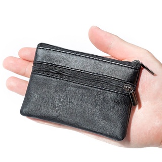 ✷NEW✷Sheepskin Men's Mini Coin Purse Genuine Leather Simple Short Wallet Men Zipper Coin Bag Key Case Female Wallet