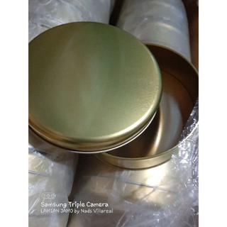 Tin Can 6x2" gold color