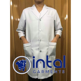 HIGH QUALITY DOCTOR NURSE WHITE LAB GOWN LONG SLEEVE MEDICAL UNIFORM LACOSTE COTTON INTAL GARMENTS
