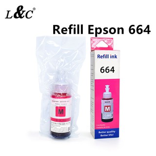 L&C Magenta 664 Refill Epson L120 Ink Epson Ink 70ML Compatible For L Series L360 L301 L310 L565