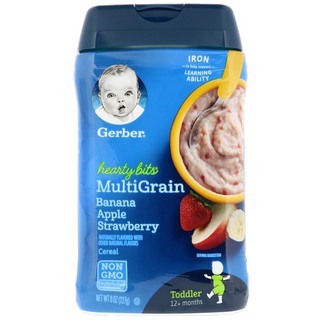 Gerber, Hearty Bits, MultiGrain Cereal, 12+ Months, Banana, Apple, Strawberry, 8 oz (227 g) (1)