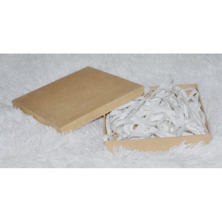6 x 6 x 1 inches Kraft/ Colored Boxes with White Shredded Paper Fillers (4)