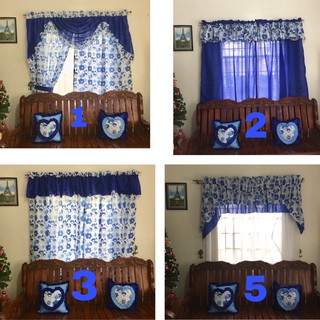 High Quality Blue Window Curtain