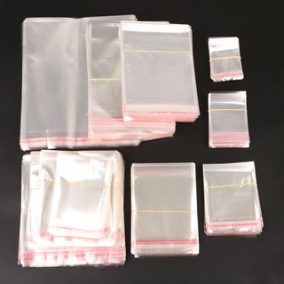 100pcs Transparent Self Adhesive Plastic Seal OPP Bags Jewelry Packaging Bag Wedding Favor Pouch Gift Bag