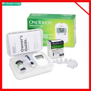 Glucometer Set : One Touch / Onetouch Select Simple Blood Glucose Monitor + 25s Test Strips FREE 25s Lancets + Swabs#China Spot# 4nvX