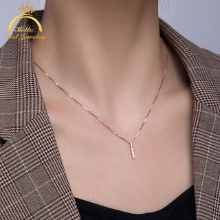 Women Diamond Rose Gold Clavicle Necklace Charm Pendant Jewelry Gift
