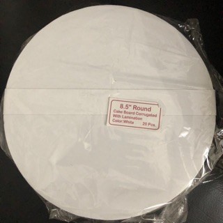 Round cake board white 8.5” per pc