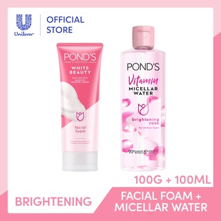 【100% Original】☼ஐ✳[Promo Bundle] POND'S Brightening Double Cleanse (Rose Vit. Micellar Water 100ml,