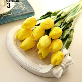 SUP Pretty Latex Real Touch Artificial Silk Tulip Flower (8)