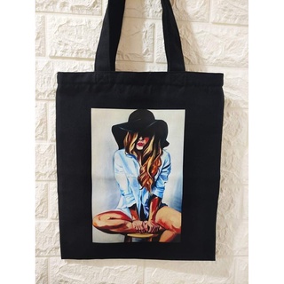 man bag㍿☃▨Customized Black Oxford Tote Bag High Quality Fashion Women (6)