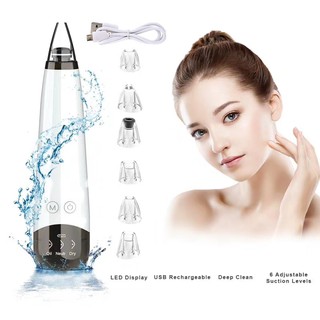 HOT 6 in 1 Suctions Cleaner Blackhead Whitehead Remover Electric Facial Beauty Machine