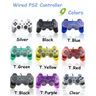 Hot Spot Ps2 DualShock Console Transparent Gaming Joystick Colorful Wired ControllerImmediate jMcg