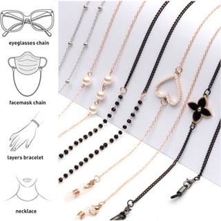 Fashion Mask Neck Straps Lanyards Pearl Chains Anti-lost Face Mask Necklace Eyeglasses chain