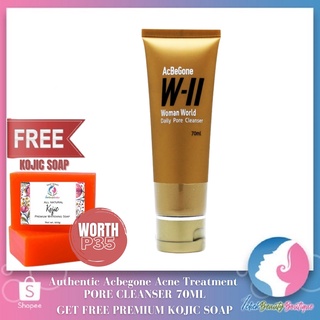 WII AcBeGone Daily Pore Cleanser 70ml GET FREE KOJIC SOAP