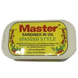 Master Sardines In Oil Spanish Style 120g