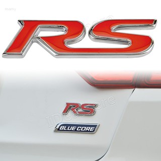 ✨mamy✨Red Car Side Metal RS Logo Emblem Badge Sticker Decal for Audi Honda Ford