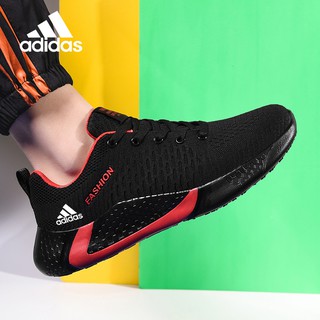 New Adidas Sports Shoes Casual Sports Running Men's Shoes Large Size Lightweight Fly Woven Mesh Comfortable And Breathable Outdoor Shoes Low-top Lace-up Shoes Women's Shoes Couple Shoes 38-46