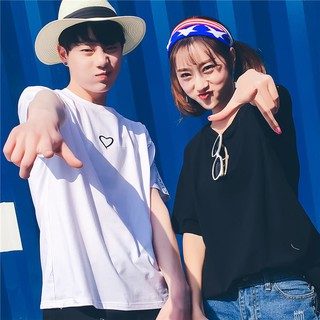 1pcs Ready srock Men Women Stripe Korean Loose Oversize Couple T-shirt Korean top