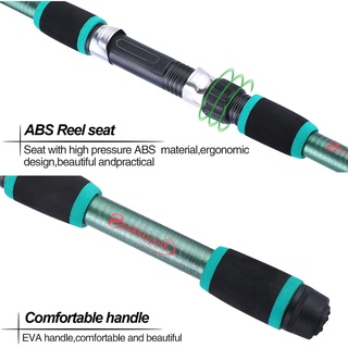 1.8M Telesscopic Glass Fishing Rod Reel Set with PE Line Lure Combos Fishing Rod Reel Full Set (6)