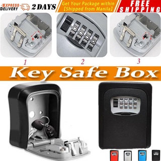 Key Storage Lock Box, 4-Digit Combination Lock Box, Wall Mounted Lock Box, Wall Mounted Key Safe Box (1)