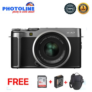 Fujifilm X-A7 With XC15-45mm F3.5-5.6 Mirrorless Camera W/ Free SD Card, Camera Bag & Extra Battery