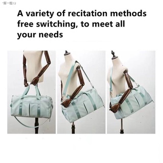 ㍿Sports fitness bag fashion leisure short travel bag dry wet separation Yoga outdoor handbag
