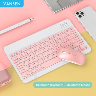 Vansen Wireless Bluetooth Keyboard Mouse Set Tablet Ipad Keyboard Mini Bluetooth Keyboard Mouse For Laptop iphone smart Phone