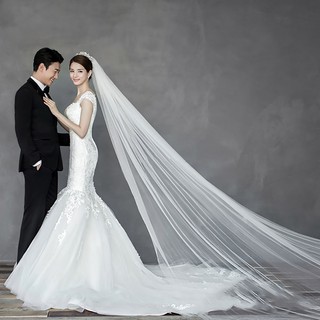 Wedding Bridal Party Mesh Yarn 3M Long 1T Tiur Bride Floor Gown Veil
