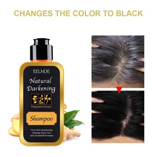 White hair to black hair shampoo mild nourishing hair root anti-dandruff care (5)