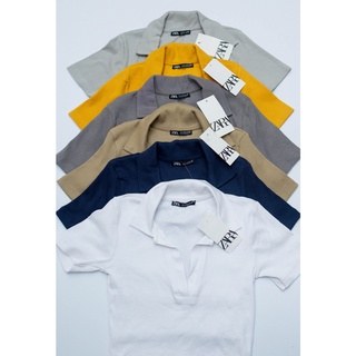 Zara Crop Top Polo Shirt