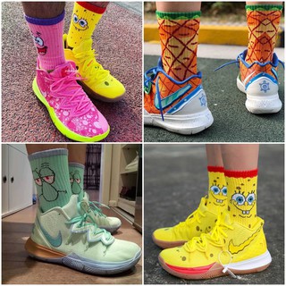 Thicker kyrie SpongeBob 2020 co-branded Basketball socks high quality (1)