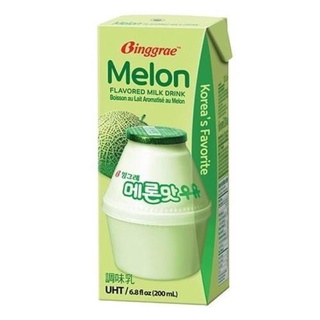 Binggrae Flavored Milk Drink - Melon, Strawberry, Banana (200ml)