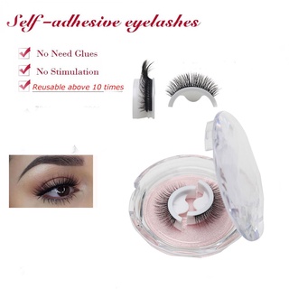 Zimeng Glue-free Self-adhesive 3D False Eyelashes Reusable Natural Long Eyelashes Lashes