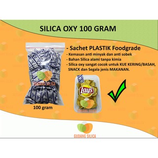 100 Pcs - Silica Gel Oxy Sachet Plastic Food Grade (special Food) Silica Snack Silica Cake 100 Grams