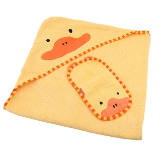 Newborn Baby Unisex Simple Cartoon Animal Cloak Towel Combination Bath Towel (5)