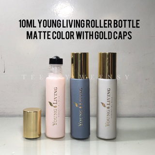 10ml Young Living Glass Roller Bottle / Young Living Matte Roller Bottle with Gold Cap