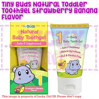 Tiny Buds Natural Baby Tooth Gel Strawberry Banana 55g