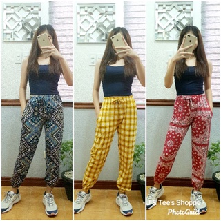 Jogger Pants for Adult with 1 Side Pocket (CHECKERED / BANDANA / AZTEC)