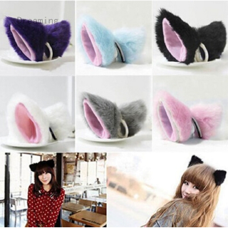 Dreaming Plush bells cat ear hairpins-gray each batch has a color difference