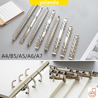 YOLA A4/B5/A5/A6/A7 Stationery Loose-leaf File Folder Office Supplies Notebook Binding Hoops Binder Clip New Accessory Notepad DIY Refillable Metal Ring Binder
